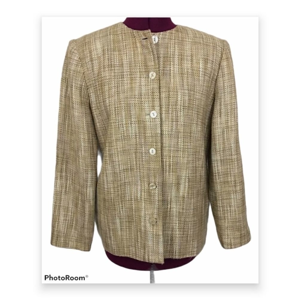 Alfred Dunner Tweed Blazer Jacket Size Large